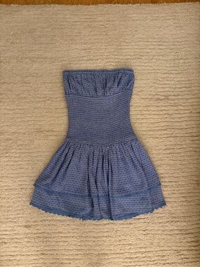Strapless Blue mini dress